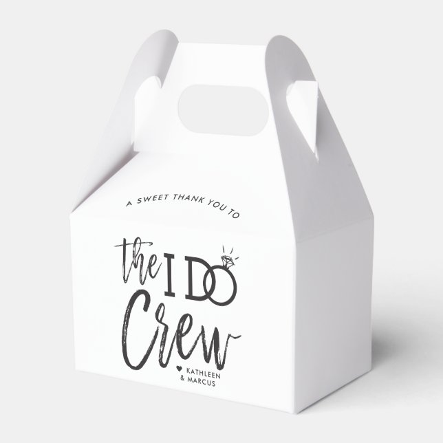 The I Do Crew | Wedding Party Favour Favor Box (Front Side)