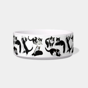 The I Love Tuxedo Cats Pet Bowl