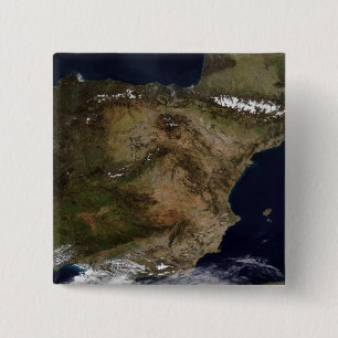 The Iberian Peninsula 2 Inch Square Button