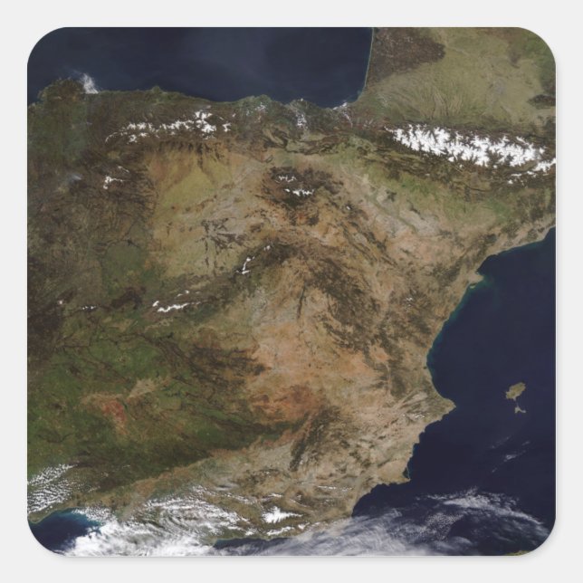 The Iberian Peninsula Square Sticker (Front)
