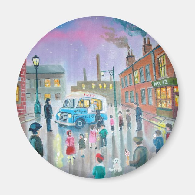 The Ice Cream Van oil painting Magnet (Front)