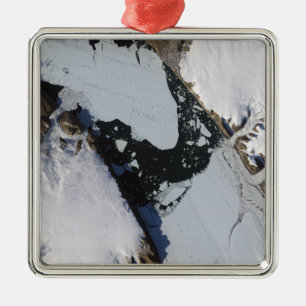The ice island metal ornament