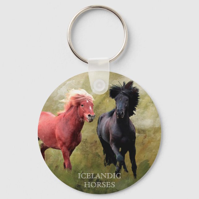 The Icelandic Horses Keychain (Front)