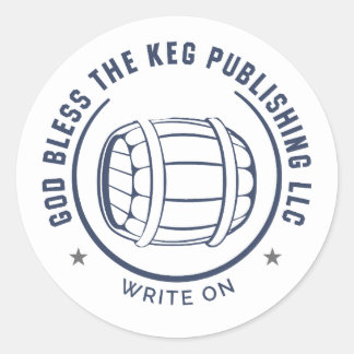 The Iconic Logo of God Bless the Keg Publishing! Classic Round Sticker