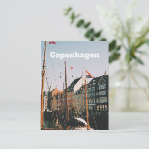 The iconic Nyhavn, Copenhagen, Denmark Holiday Postcard