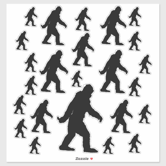 The iconic Sasquatch Bigfoot black silhouette gone (Sheet)