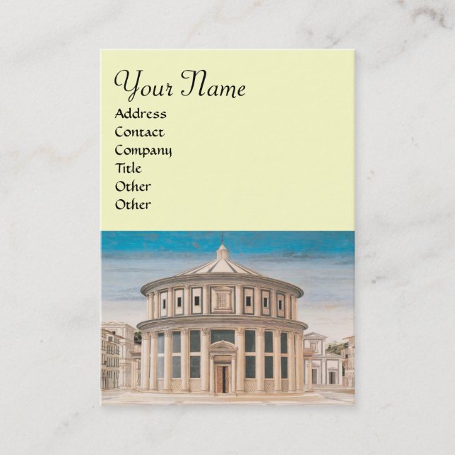 THE IDEAL CITY /RENAISSANCE ARCHITECTURE,ARCHITECT BUSINESS CARD (Front)