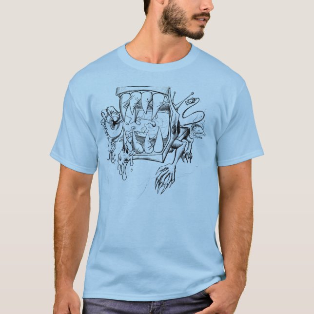 The Idiot Box (sketch version) T-Shirt (Front)