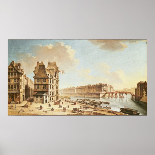 The Ile Saint-Louis from the Place de Greve Poster (Front)