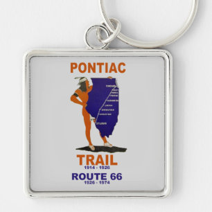 The Illinois Pontiac Trail, before Route 66 Keychain