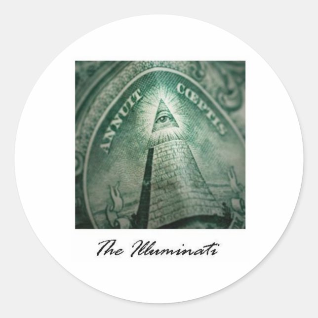 The Illuminati Classic Round Sticker (Front)