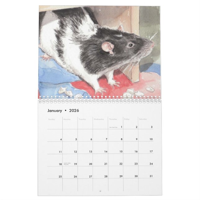 The Illustrated Rat 2012 Portrait Calendar (Jan 2026)