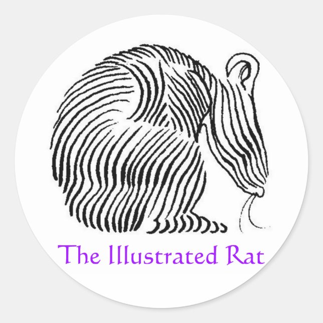 The Illustrated Rat logo stickers (Front)