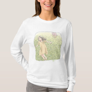 The illustration of a barefoot woman running after T-Shirt