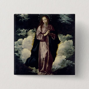 The Immaculate Conception, c.1618 2 Inch Square Button