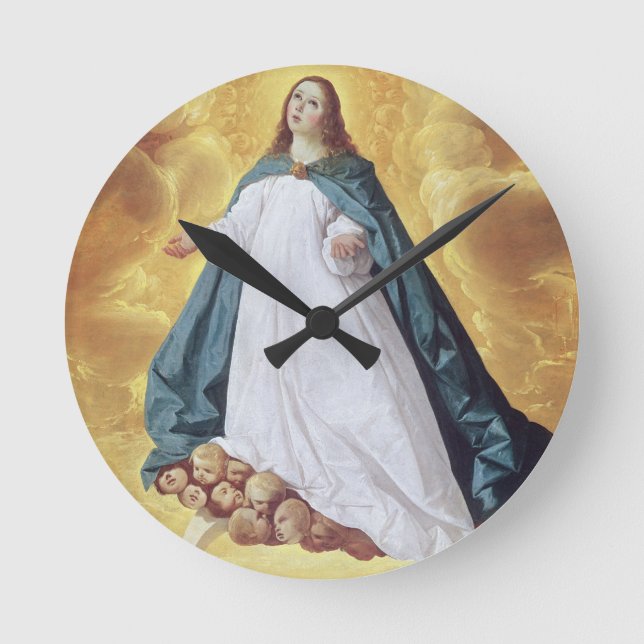 The Immaculate Conception, c.1628-30 (oil on canva Round Clock (Front)