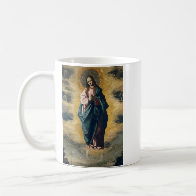 The Immaculate Conception Celestial Radiance Art Coffee Mug (Left)