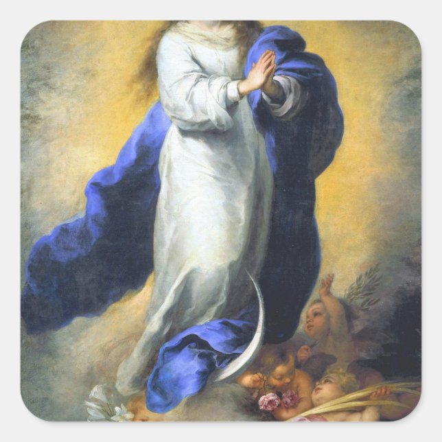 The Immaculate Conception Of El Escorial Square Sticker (Front)