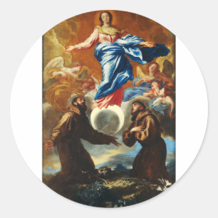 The Immaculate Conception of Virgin Mary Classic Round Sticker