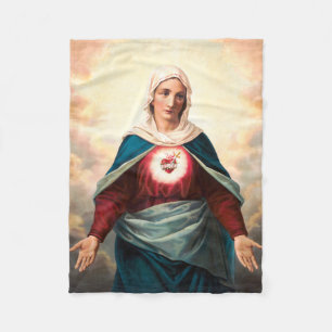 The Immaculate Heart of Mary Fleece Blanket