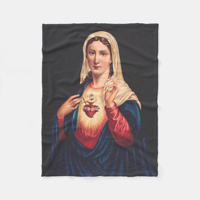 The Immaculate Heart of Mary Fleece Blanket (Front)