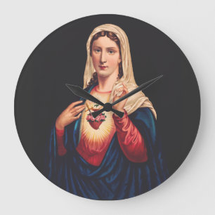 The Immaculate Heart of Mary Large Clock