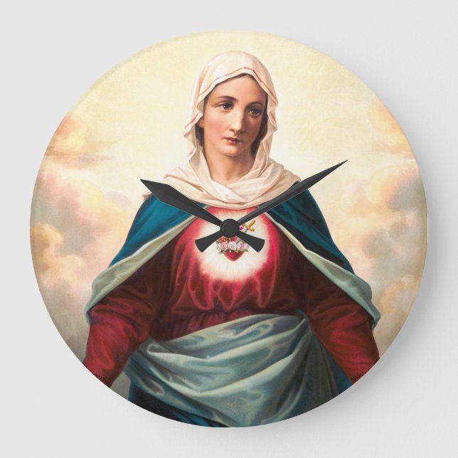 The Immaculate Heart of Mary Large Clock (Front)
