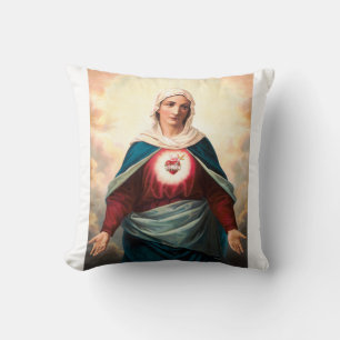 The Immaculate Heart of Mary Throw Pillow