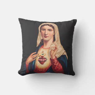 The Immaculate Heart of Mary Throw Pillow