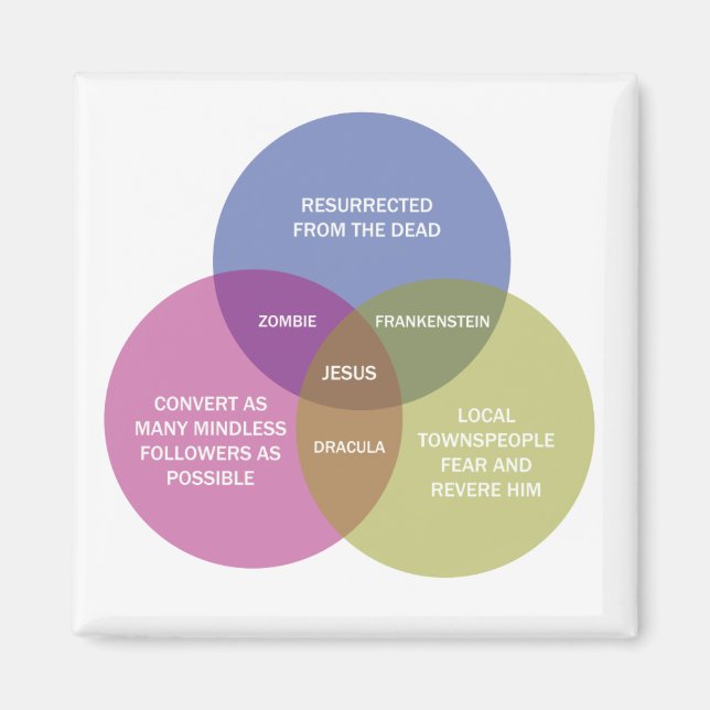 The Immaculate Venn Diagram Magnet (Front)