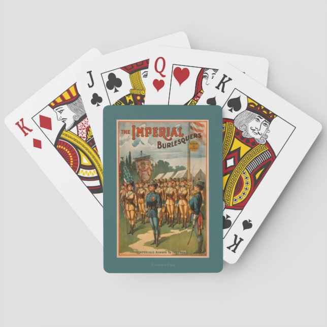 The Imperial Burlesquers Female Soldiers Play Playing Cards (Back)