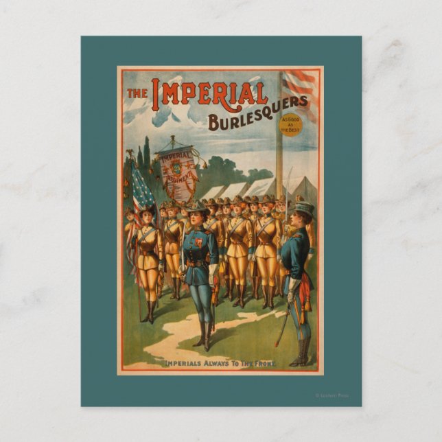 The Imperial Burlesquers Female Soldiers Play Postcard (Front)