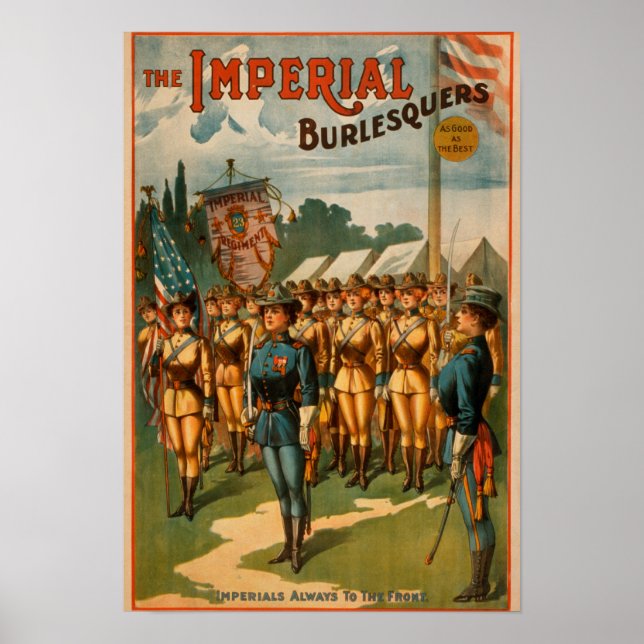 The Imperial Burlesquers Female Soldiers Play Poster (Front)