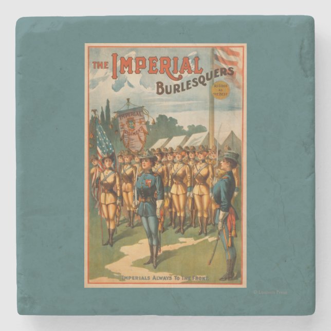 The Imperial Burlesquers Female Soldiers Play Stone Coaster (Front)