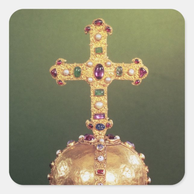 The Imperial Orb Of the Holy Roman Emperors Square Sticker (Front)