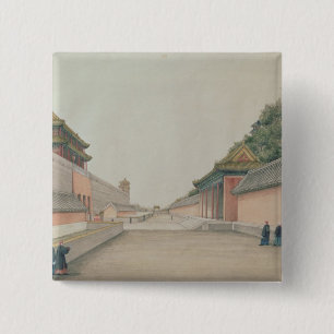 The Imperial Palace in Peking 2 Inch Square Button