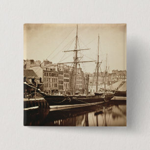 The Imperial Yacht 'La Reine Hortense' at Le Havre 2 Inch Square Button