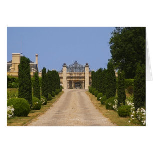 The imposing entrance to Chateau Haut Sarpe, the