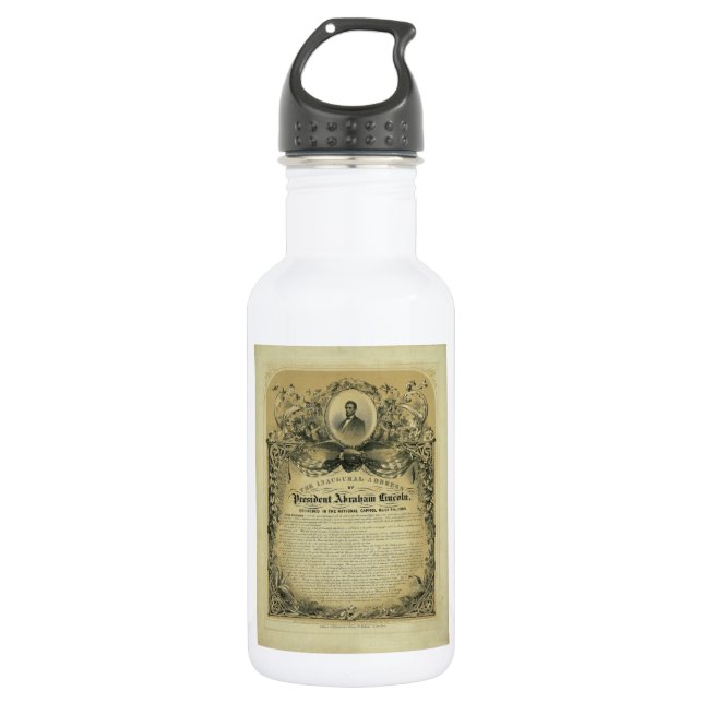 The Inaugural Address of President Abraham Lincoln 532 Ml Water Bottle (Front)