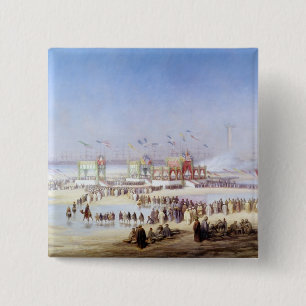 The Inauguration of the Suez Canal 2 Inch Square Button
