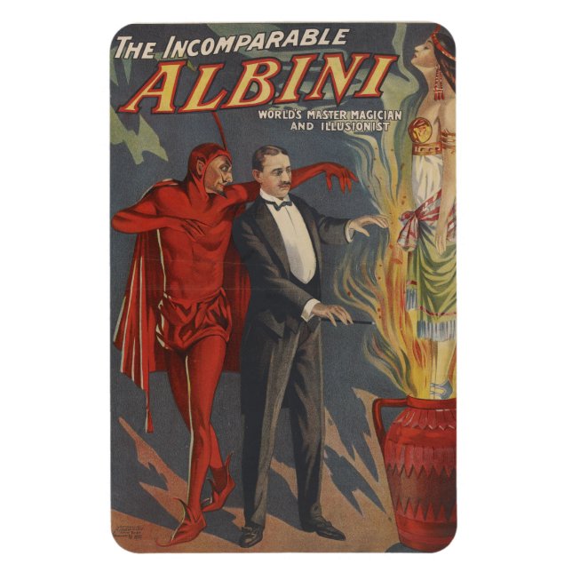 The Incomparable Albini Magician Magnet (Vertical)