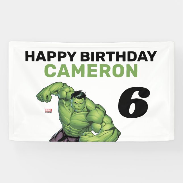 The Incredible Hulk Birthday Banner (Horizontal)
