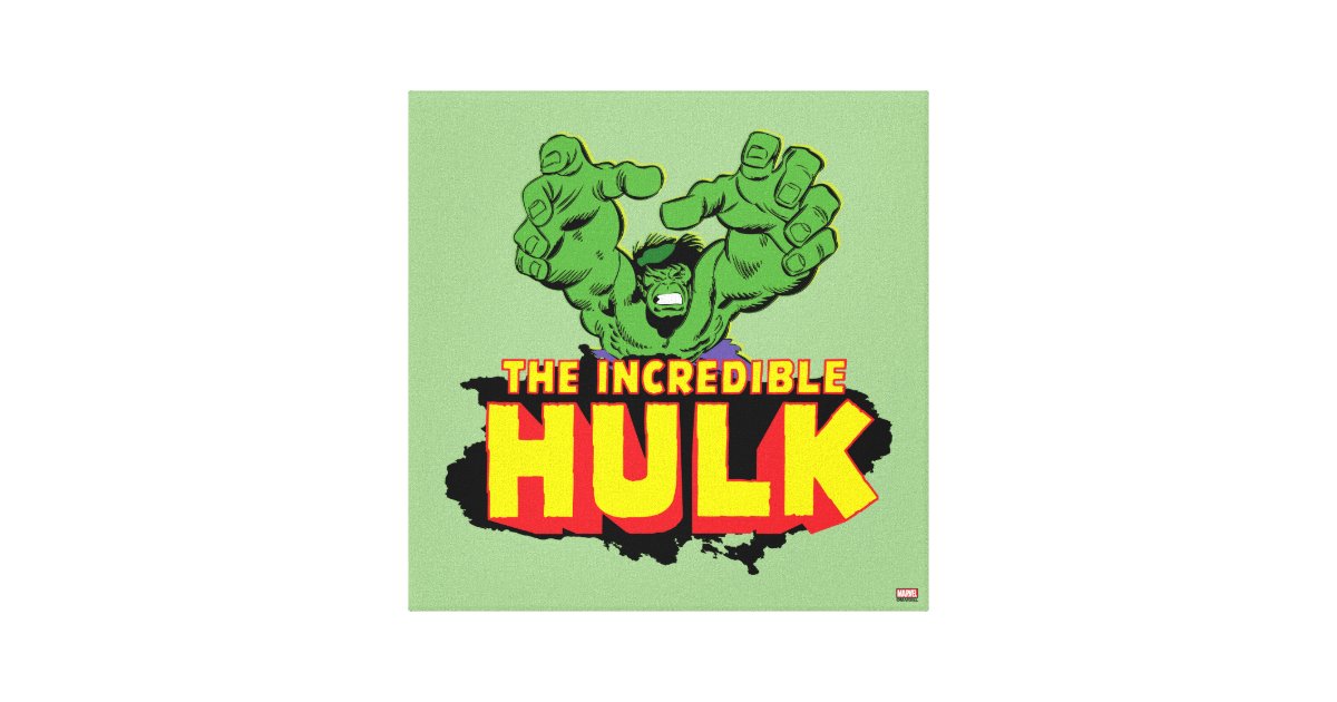 The Incredible Hulk Logo Canvas Print | Zazzle.ca