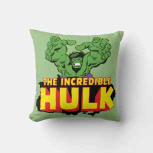 The Incredible Hulk Logo Throw Pillow