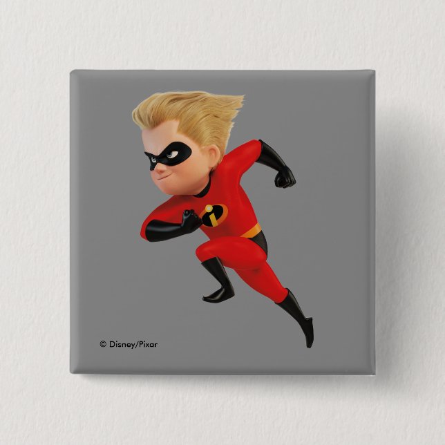The Incredibles 2 | Dash Parr Inch Square Button (Front)