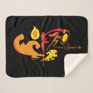 The Incredibles 2   Family Dynamic Sherpa Blanket