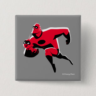 The Incredibles 2 Hero Work is Calling Inch Square Button