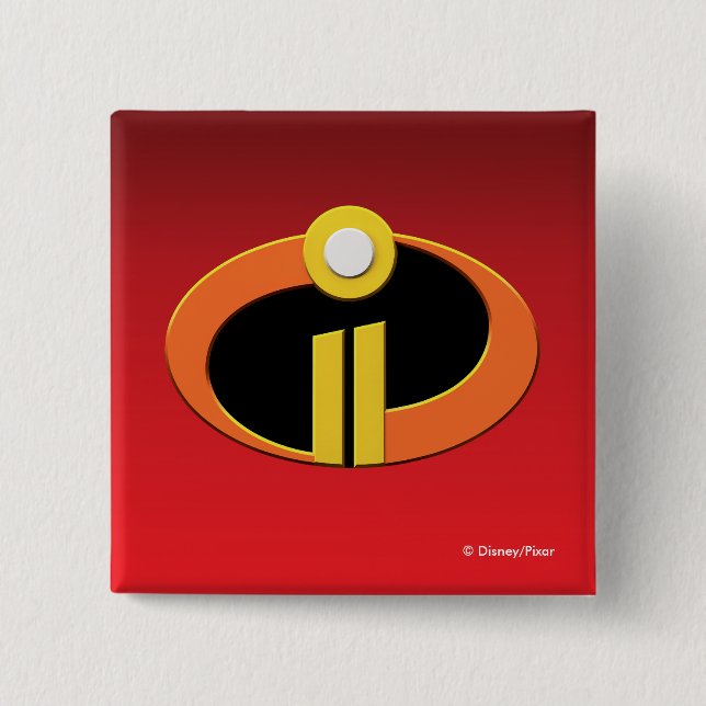 The Incredibles 2 | Logo Inch Square Button (Front)
