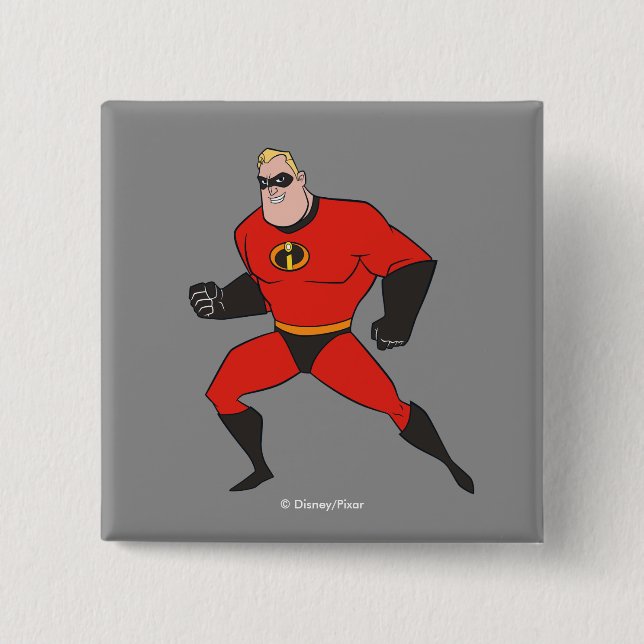 The Incredibles 2 | Mr. Incredible - Hero Work 2 Inch Square Button (Front)