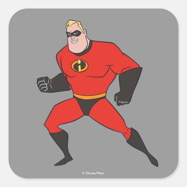 The Incredibles 2 | Mr. Incredible - Hero Work Square Sticker (Front)